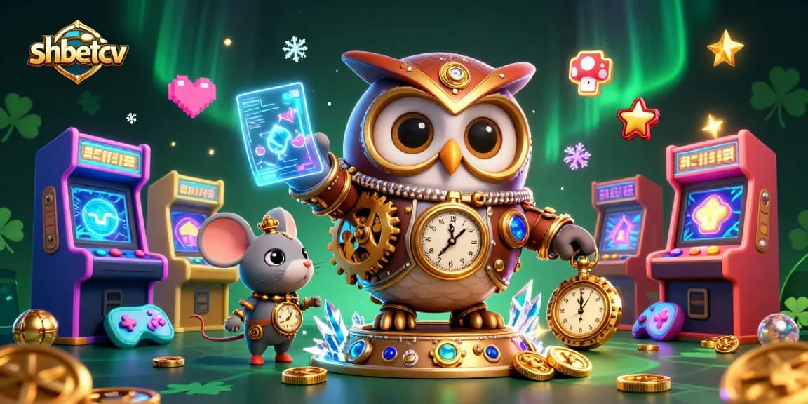 Experience the lively casino action with shbetcv, featuring an owl and mouse in a steampunk world.