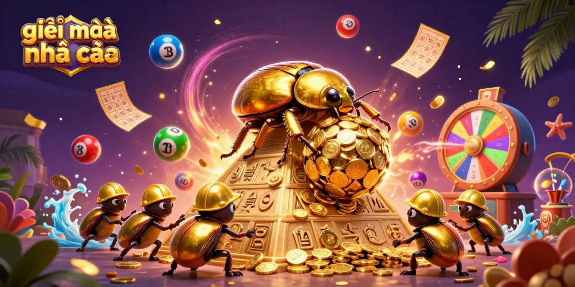 Spin the golden wheels of chance with giải mã nhà cái in this vibrant casino-themed illustration.