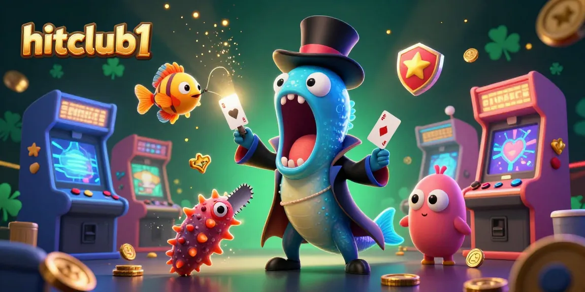 Hitclub1 players enjoy thrilling casino scenes with vibrant characters and arcade elements