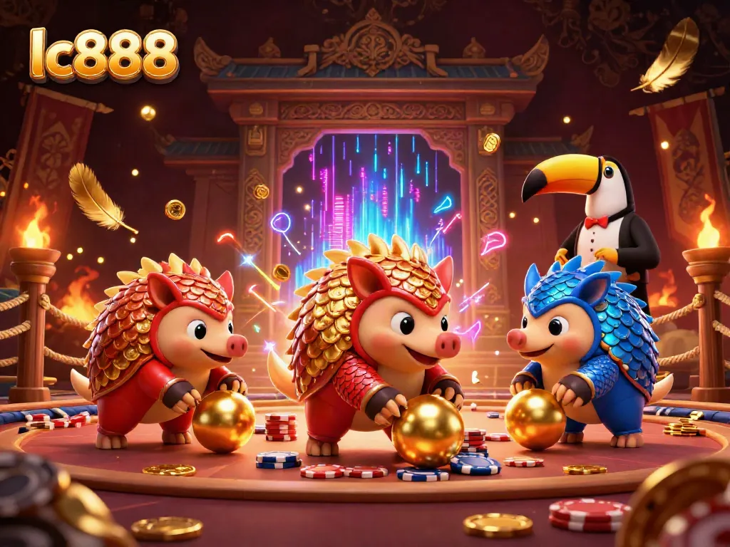 Engage in thrilling lc888 casino action with vibrant pangolins and exciting game elements.