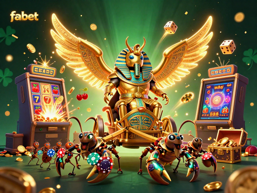 Experience the vibrant casino action at fabet, with exhilarating 3D symbols and gaming elements.