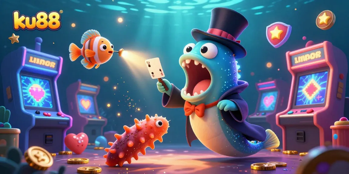 Experience colorful ku88 gaming with a magical underwater scene filled with vibrant casino elements.