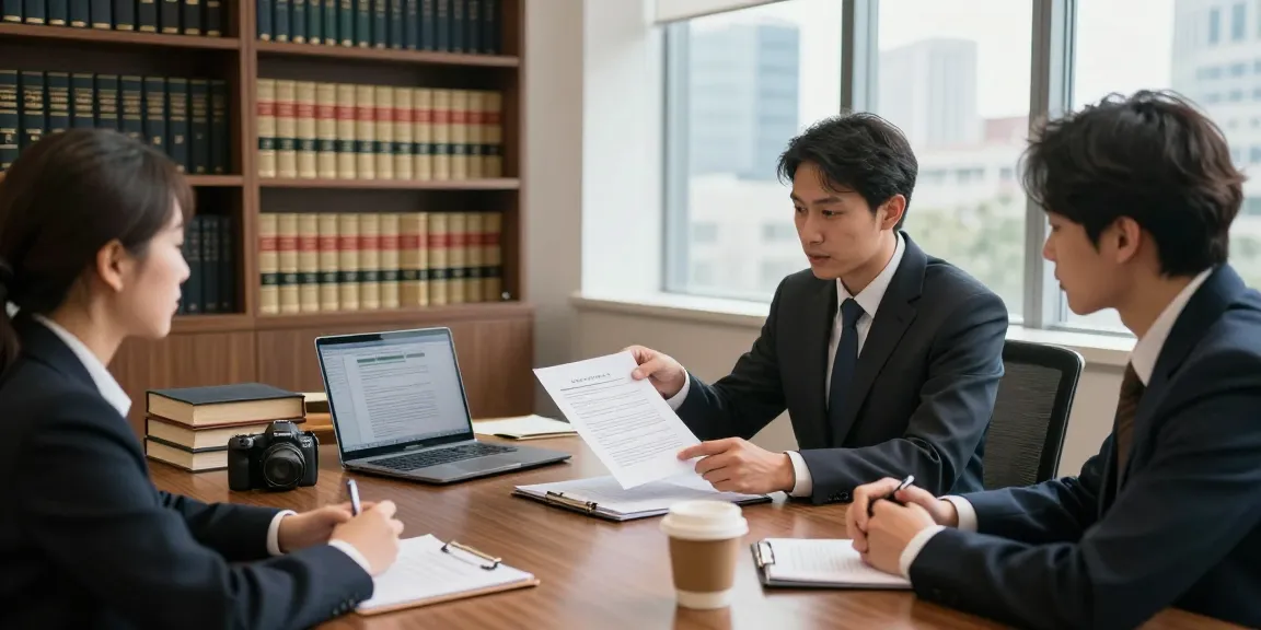 Professionals at JK Chaudhary & Associates collaboratively discussing legal strategies in an inviting law office.