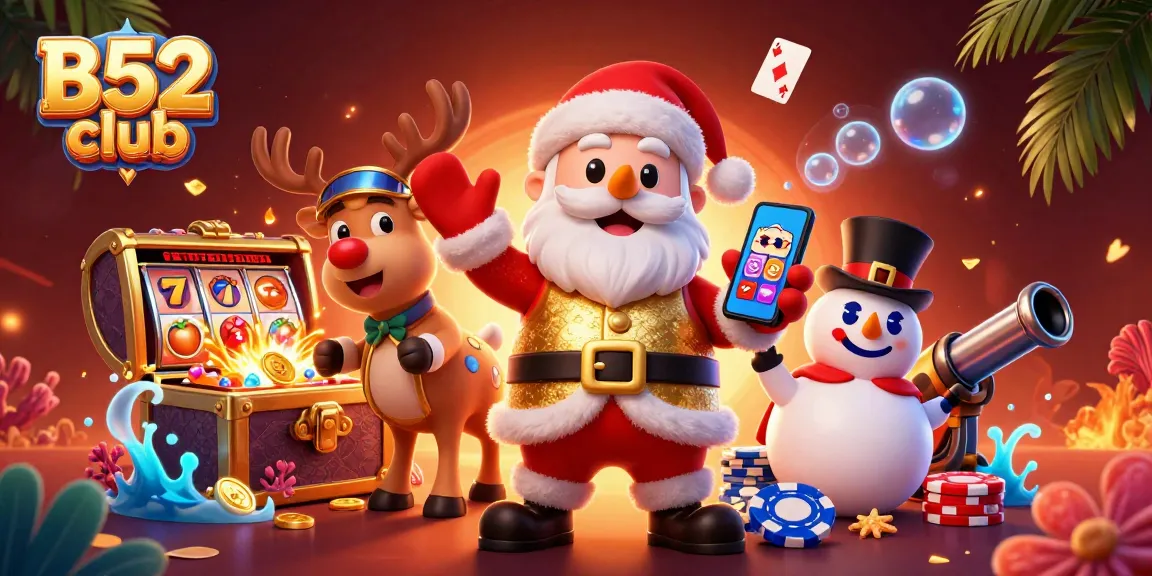 Play exciting games at B52 club, featuring rich visuals of slots and casino elements.