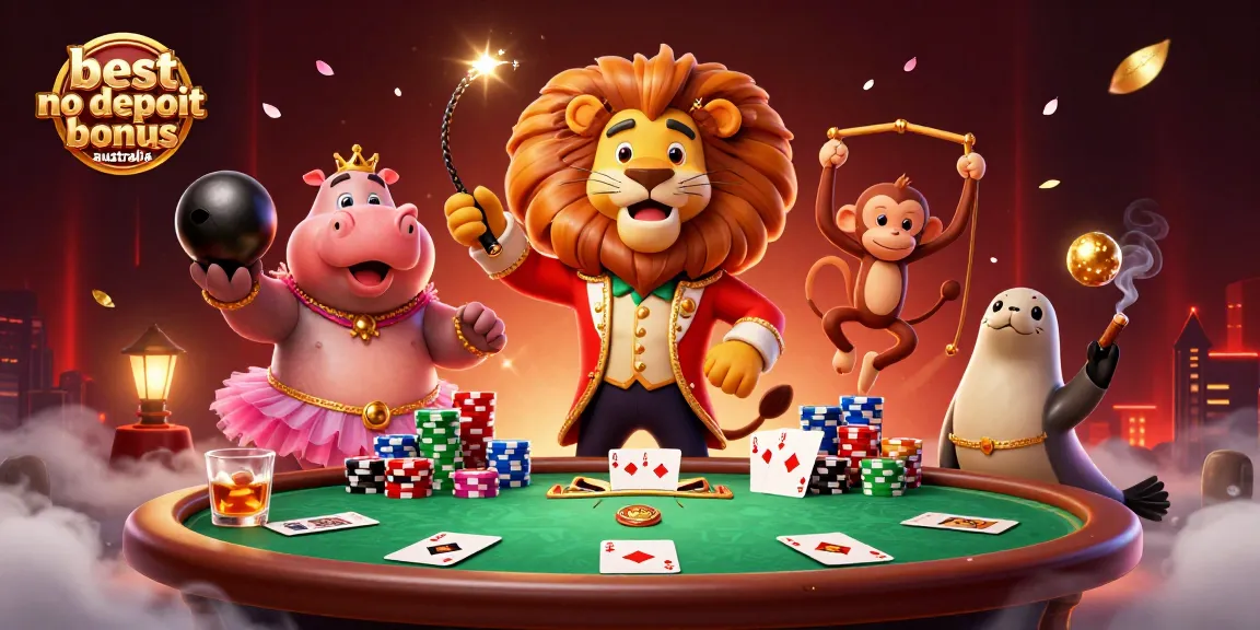 Win big with the best no deposit bonus Australia in this vibrant 3D casino illustration.