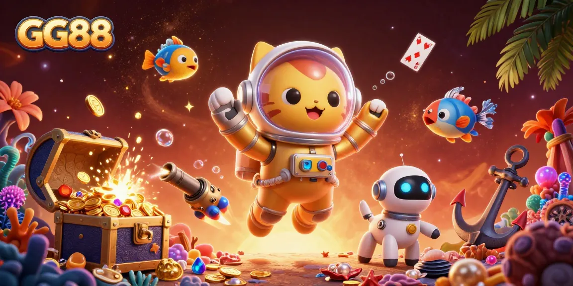 Experience the thrill of winning at GG88 with a vibrant cosmic cat and dog gaming adventure!