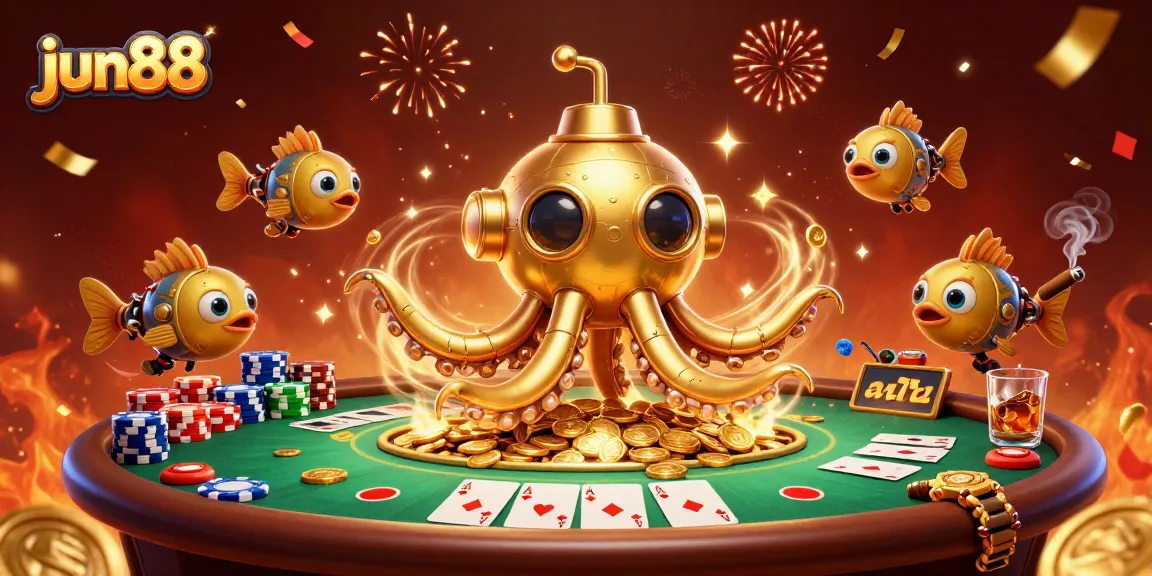 Join the excitement of jun88's thrilling gambling experience, featuring vibrant casino elements.